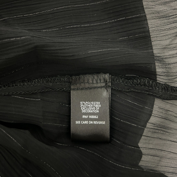 Torrid Womens Plus Size 1 Babydoll Crinkle Lurex Chiffon Top Blouse 14-16 - Picture 12 of 15